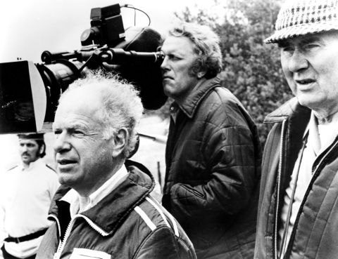 British cinematographer <a href="http://www.cnn.com/2013/08/27/showbiz/movies/obit-star-wars-cinematographer-gilbert-taylor/">Gilbert Taylor,</a> right, died in his home on the Isle of Wight on Friday, August 23. The man behind the visual style of movies such as "Star Wars" and "Dr. Strangelove" was 99. Here, Taylor and director Peter Brooks, left, film "Meetings With Remarkable Men" in 1979.