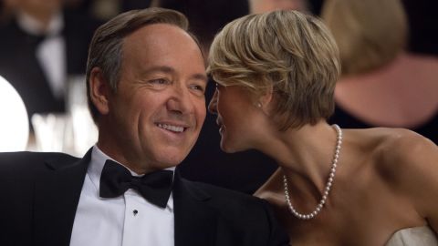 Kevin Spacey and Robin Wright star in "House of Cards." The show is up for nine Emmys, including best drama.