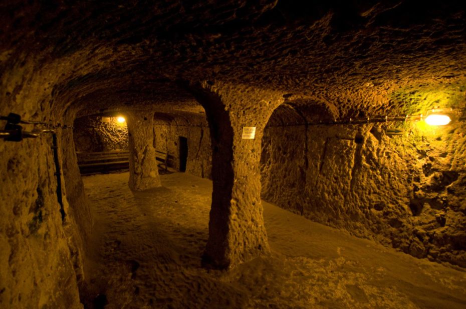 The underground city of Derinkuyu is an eight-level warren of traps and wrong turns descending about 200 feet into the earth.