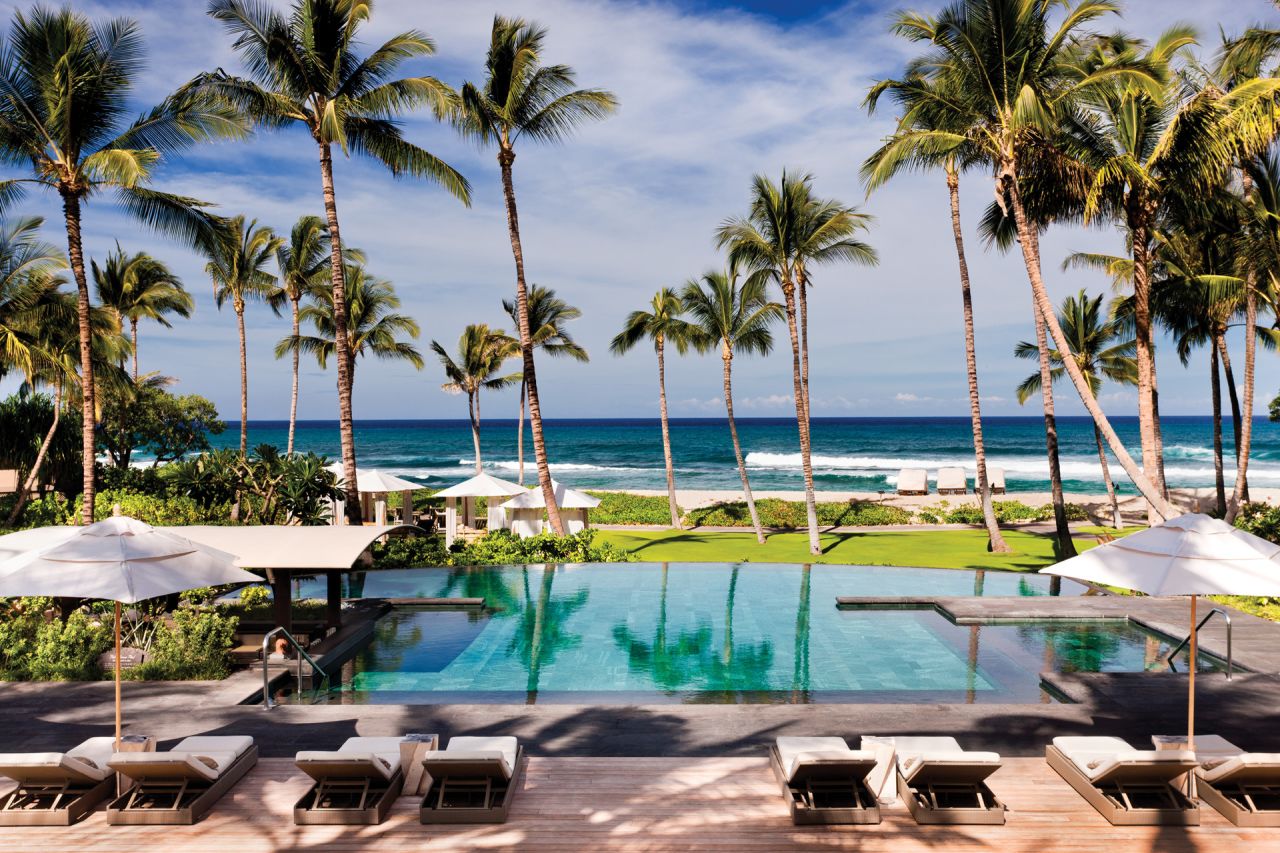 A pool with a view.