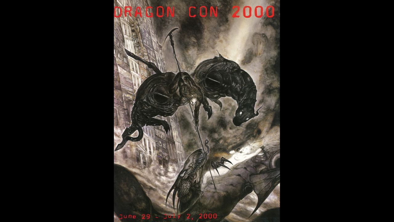 "Hero and Dragon" by Yoshitaka Amano in 2000