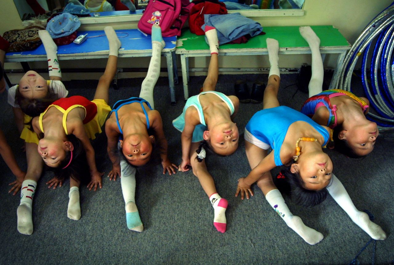 The road to circus stardom starts early in Mongolia, with children as young as five training up to three hours a day with organizations such as the Mongolian State Circus (pictured).