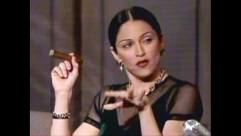In March 1994, Madonna severely tested Letterman's mettle in an exchange that's become a standout late night moment. Letterman introduced Madge as a top-selling pop star who'd slept with some of the biggest names in the industry, which prompted Madonna to go off a very profane deep end. At last count, somewhere around 13 F-bombs were dropped over the course of the interview.