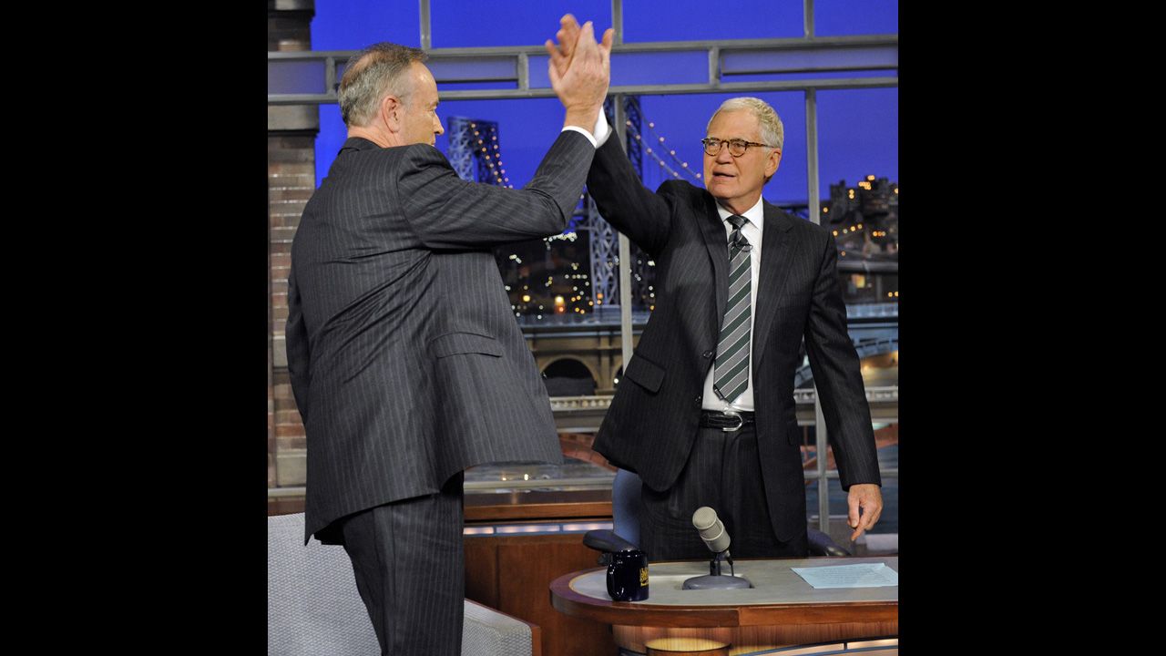 Before Bill O'Reilly and David Letterman found a reason to high-five one another in 2011, they'd had a war of words while taping "Late Show" in 2006. The conversation was about the Iraq War, and the debate became so agitated that the light-hearted comments turned into terse insults. 