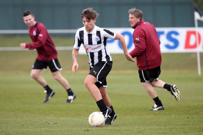 Louis Tomlinson, who was recently <a href="http://edition.cnn.com/2013/08/01/sport/football/football-one-direction-louis-tomlinson">offered</a> a deal by professional football club Doncaster Rovers to join the club.