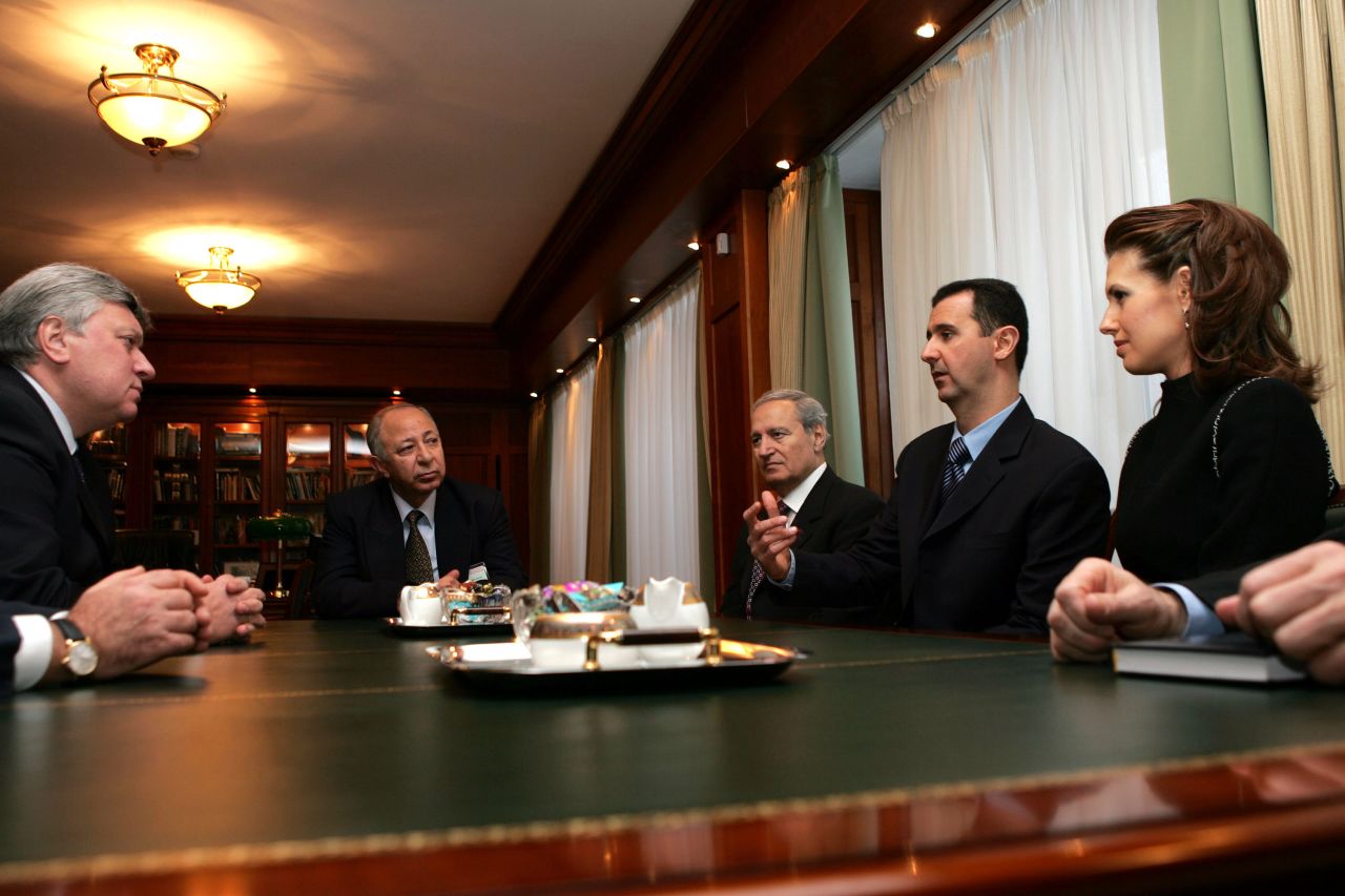 Al-Assad visits Moscow's State Institute for Foreign Relations in Moscow on January 25, 2005, where he was awarded with a honorary doctorate.