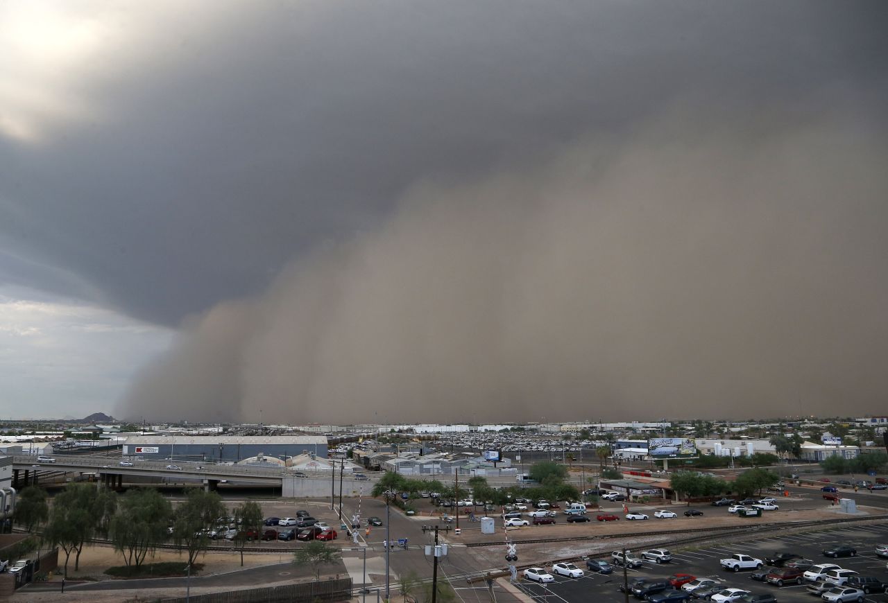 A dust storm moves through Phoenix on August 26. 