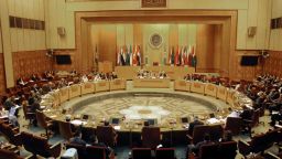 Representatives of Arab countries hold an extra-ordinary meeting at the Arab League headquarters in Cairo, August 27, 2013, to discuss the latest political and military crisis in Syria. Syria vowed it would defend itself as the US and its allies edged closer to launching strikes against President Bashar al-Assad's regime, accused of deadly chemical weapons attacks.  AFP PHOTO/STR        (Photo credit should read STR/AFP/Getty Images)