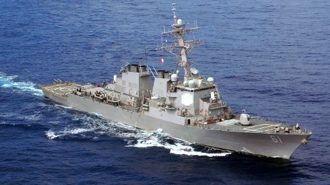 The Zumwalt is about 100 feet longer than older Arleigh Burke-class destroyers like this one, the USS Ramage.