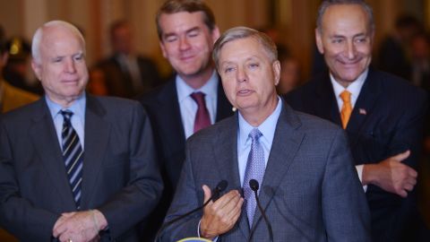 Conservative tea party activists have made Sen. Lindsey Graham a target in part because of his working with Democrats on issues like immigration reform.