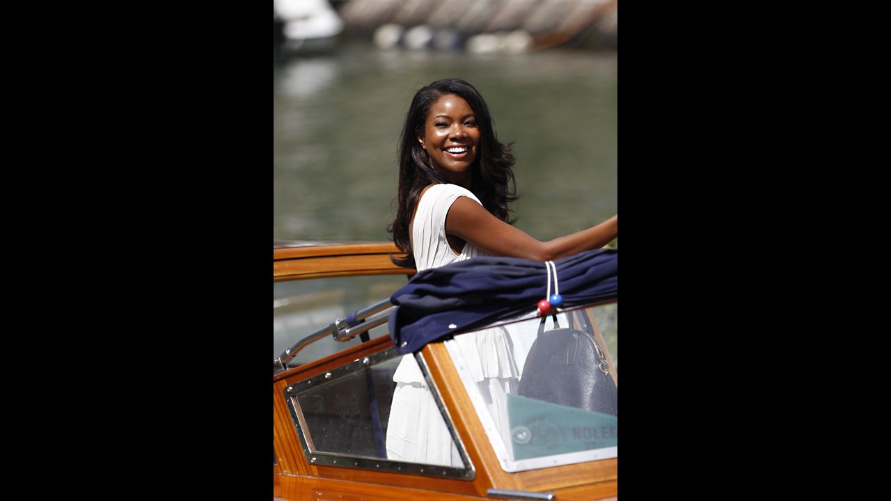Actress Gabrielle Union arrives at the festival on August 30.