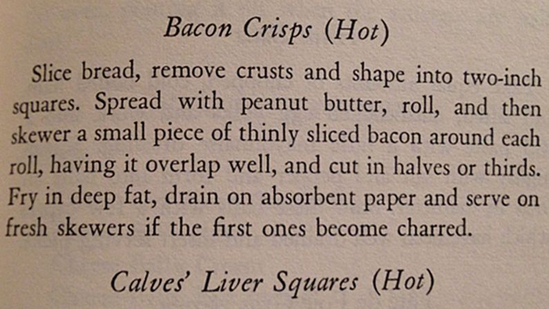 Bacon Crisps: A Book of Hors d'Ouevre by Lucy G. Allen (1941) 