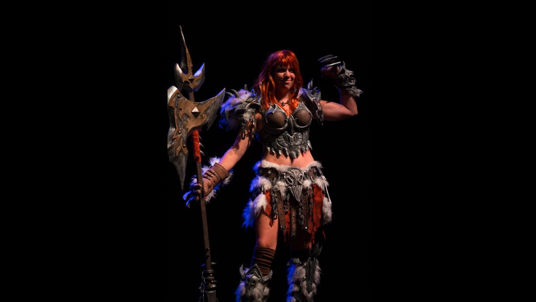 Andrea Vander won Best Use of Material as Platts the Barbarian from the game "Diablo III."