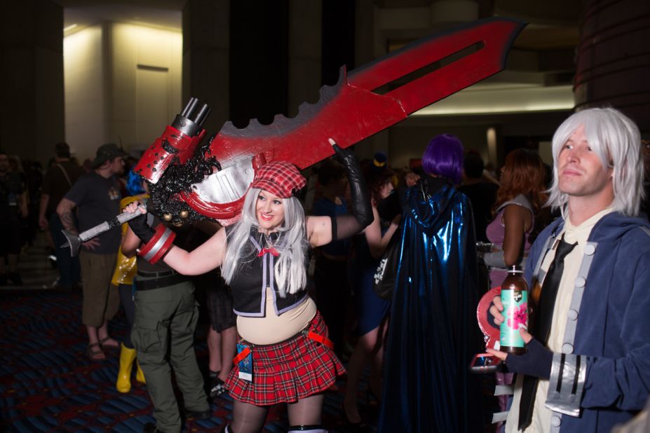 Debbie Gaynor of Virginia Beach poses for a photo dressed as Alisa from the "Gods Eater Burst" video game. 