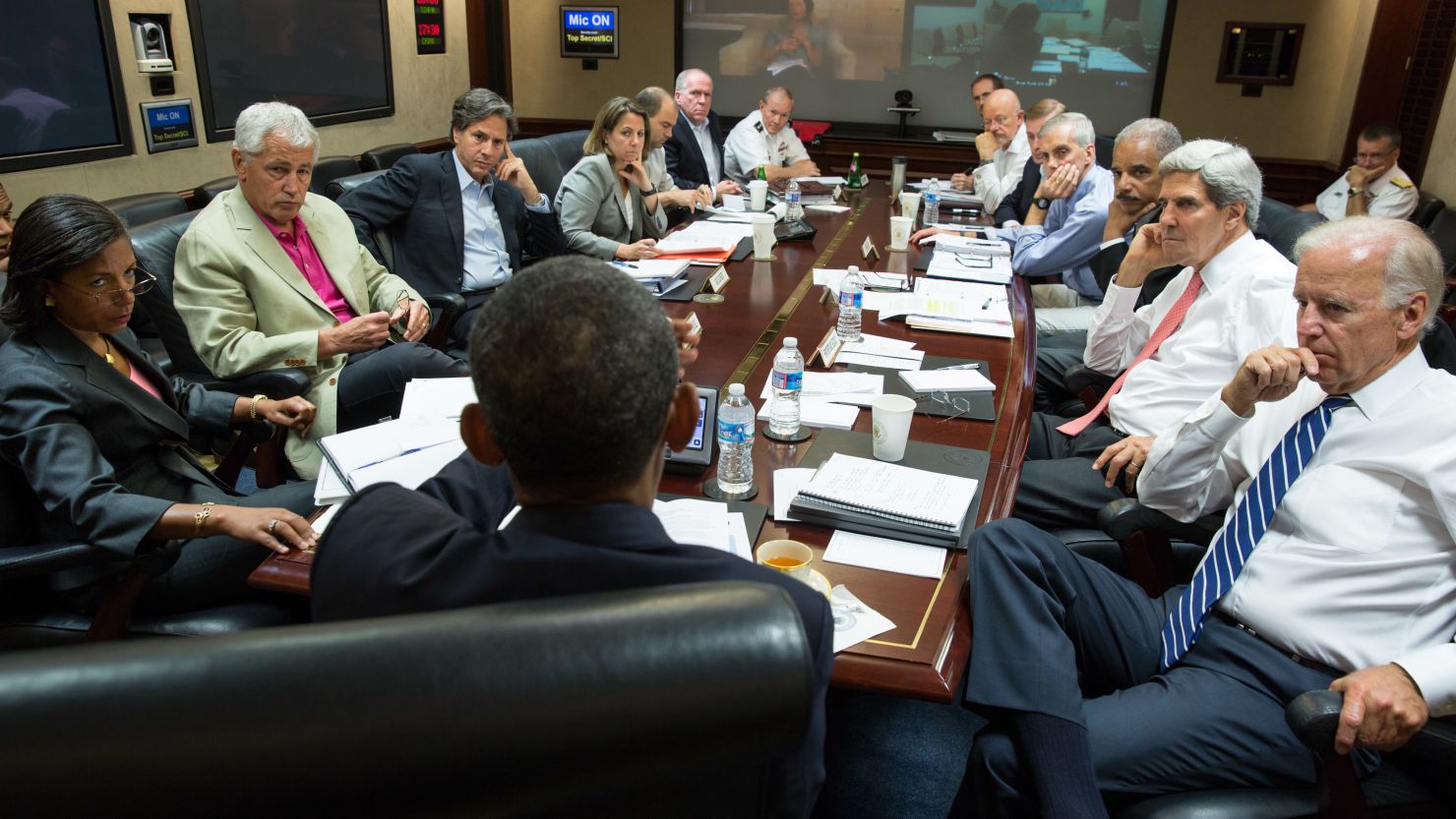 President Barack Obama meets with his national security advisers Saturday morning to discuss strategy in Syria.
