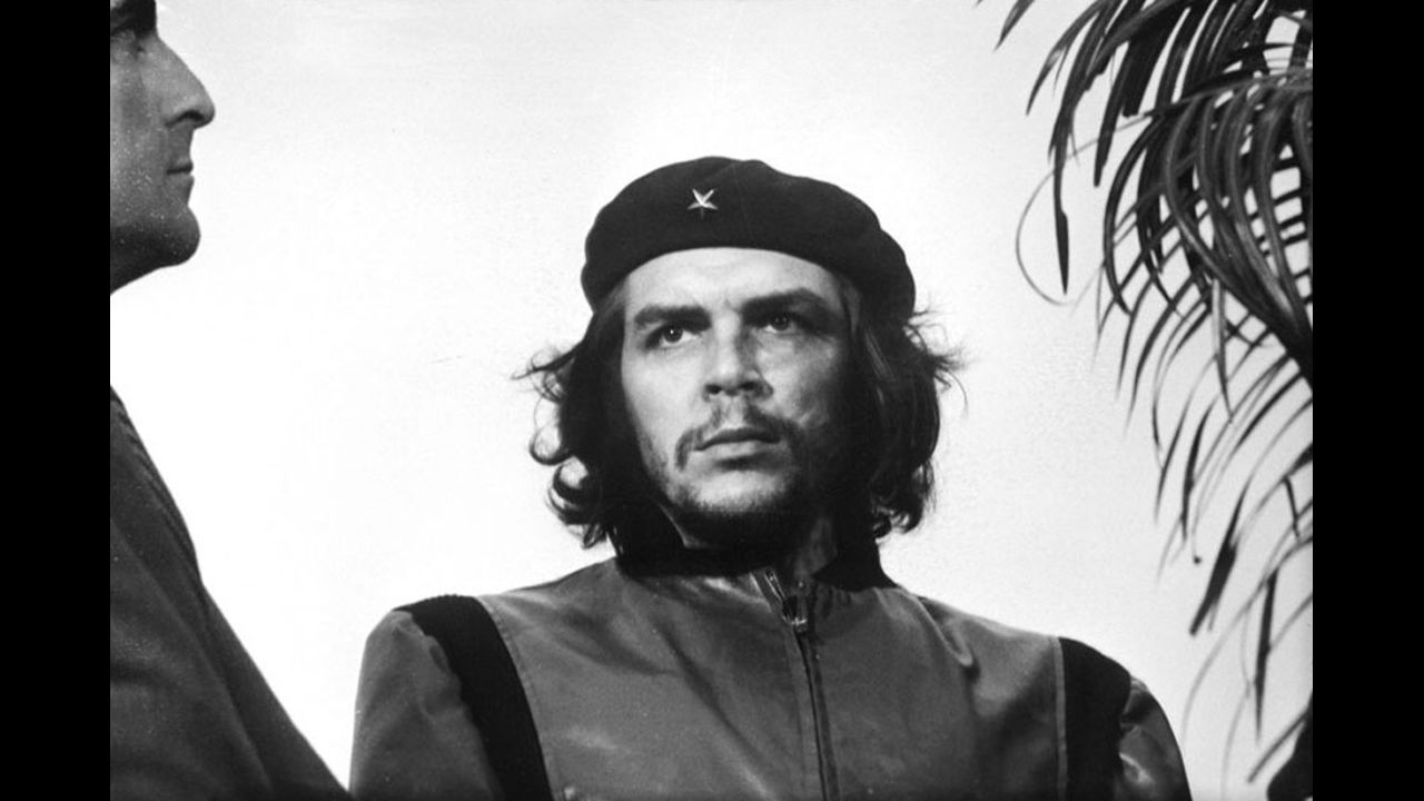 Alberto Korda photographed Marxist revolutionary Che Guevara in 1960 at a memorial service for victims of the La Coubre explosion in Havana, Cuba. The portrait, titled "Guerrillero Heroico," has been widely reproduced through the decades, evolving into a global symbol of rebellion and social justice. As a supporter of Guevara's ideals, Korda never sought royalties for the distribution of his image.