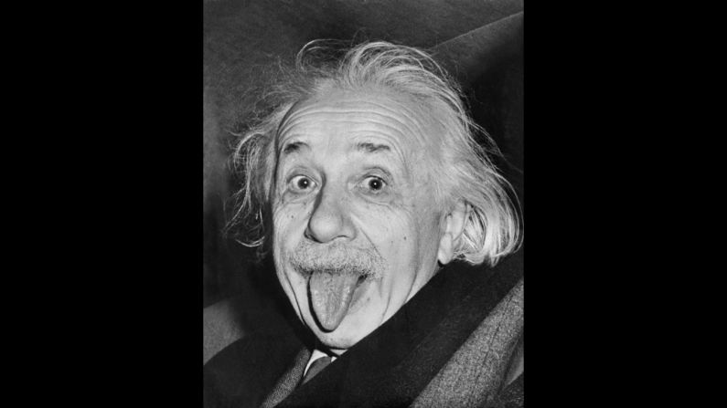 On Albert Einstein's 72nd birthday in 1951, photographer Arthur Sasse tried to get him to smile for the camera. Tired of smiling for pictures, the Nobel Prize-winning scientist stuck out his tongue instead. It went on to become one of the most recognizable images of Einstein, who reportedly liked the photograph so much he asked for nine copies. He signed one of the prints, which <a href="index.php?page=&url=http%3A%2F%2Fweb.archive.org%2Fweb%2F20090622195523%2Fhttp%3A%2F%2Fwww.thebostonchannel.com%2Fnews%2F19810075%2Fdetail.html" target="_blank" target="_blank">sold for more than $74,000</a> in 2009.