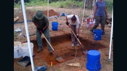 Anthropologists start unearthing what they believe are the remains of dozens of children buried on the grounds of a former reform school in Marianna, Florida, August 31, 2013.