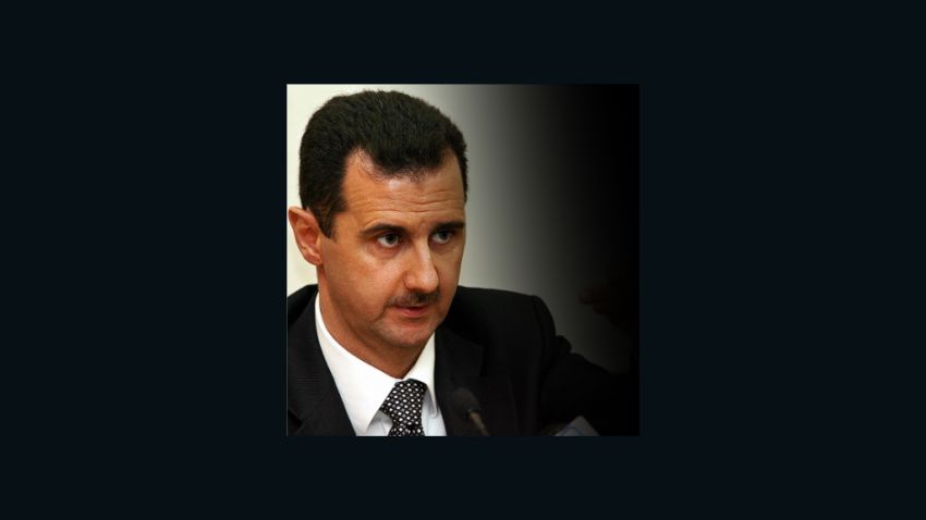 Syrian President Bashar al-Assad speaks during a press conference in Moscow 19 December 2006.