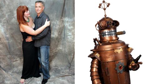<a href="http://ireport.cnn.com/docs/DOC-1026989">Ellen Leroy-Reed's</a> husband, Fred Reed, turned heads at Dragon Con with his take on a steampunk Bender from "Futurama." "As his vision took shape, he added Bender's signature stogie and beer," Leroy-Reed said. "But why stop there? Bender's front hatch opens to reveal a bar with mixers and shot glasses. The bar is decorated in Victorian style complete with velvet curtain and embellished bar."