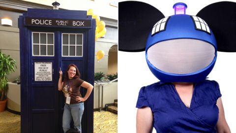 <a href="http://ireport.cnn.com/docs/DOC-1024554">Suzanne Najbrt's</a> combination of "Doctor Who's" TARDIS and DJ Deadmau5 led to the nickname "TARDI5" by "Talking Dead" host Chris Hardwick. "Cosplay allows me to escape from my mundane suburban mom role and into anything I want to be. For those few hours, I'm just a girl in a costume having fun. No cares. No worries. And I make people smile."