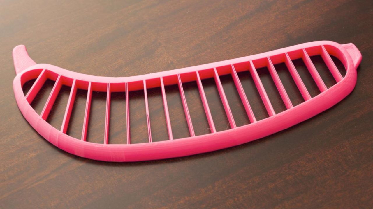 Simple kitchen tools and gadgets such as a banana slicer are among the everyday products that you can print in 3-D rather than buy. 