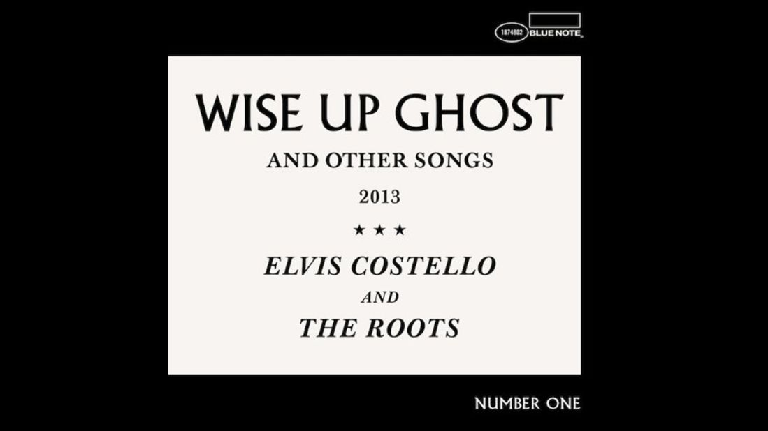<strong>"Wise Up Ghost," Elvis Costello and the Roots</strong>: Costello likes to keep things fresh with his backing musicians, whether it be the Attractions, Elvis Presley sidemen James Burton and Ron Tutt or avant-garde guitarist Marc Ribot. The new album puts his encyclopedic knowledge with the equally well-versed Roots, though the result may be quite dark: the late-night sessions produced "a moody, brooding affair, cathartic rhythms and dissonant lullabies," according to the Roots' Ahmir "?uestlove" Thompson. (September 17)