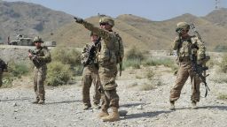 US soldiers gather after a clash between Taliban and Afghan security forces in Torkham on September 2, 2013. A group of Taliban suicide bombers and gunmen have attacked a US base near the Pakistani border in eastern Afghanistan, sparking a three-hour shootout, officials said. No member of the US-led NATO mission in Afghanistan was killed in the attack on a base in Nangarhar province, said a spokesman for the International Security Assistance Force (ISAF). AFP PHOTO/Noorullah SHIRZADA (Photo credit should read Noorullah Shirzada/AFP/Getty Images)