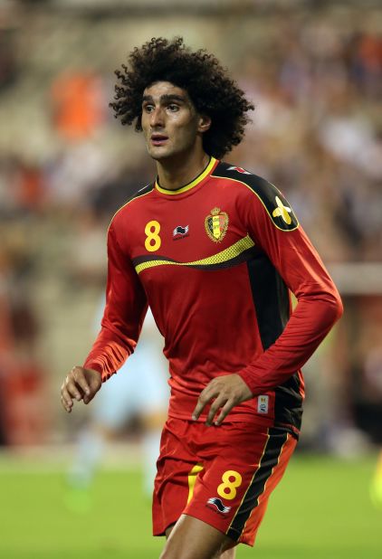 MIdfielder Marouane Fellaini played for Standard Liege before joining Everton. He left Goodison Park in August to join Manchester United, where he linked up again with former Everton manager David Moyes.