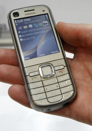 The Nokia 6720 classic is on show at the Mobile World Congress in Barcelona, Spain, on February 16, 2009. Samsung unveiled the world's first solar-powered mobile phone.