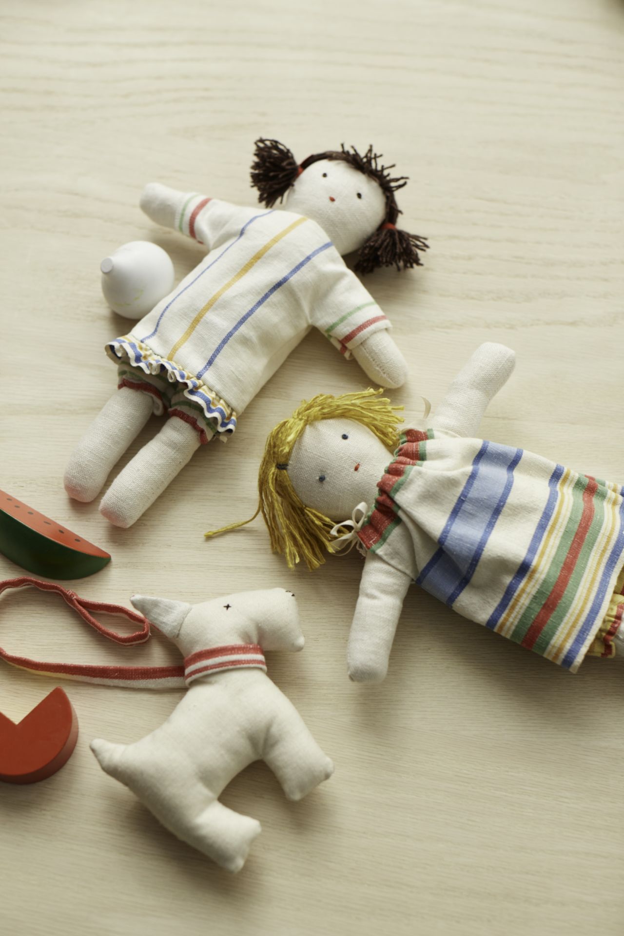 Devote scraps to small projects, like stuffed dolls, and doll clothes.