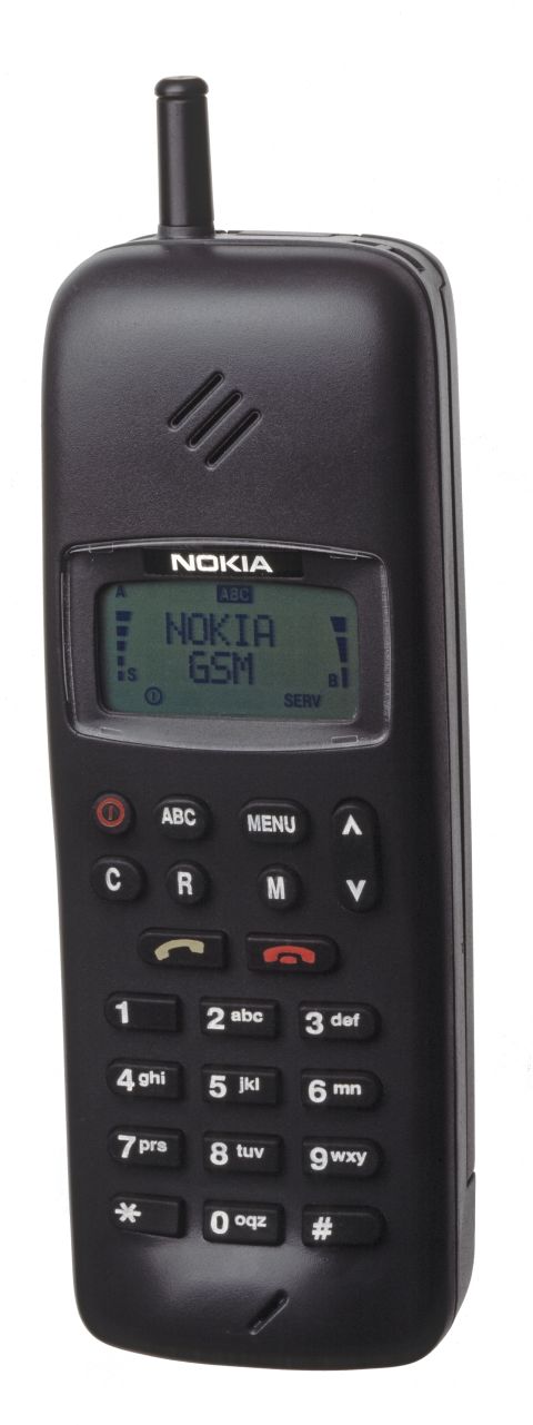 Nokia 1011, announced in 1992. Nokia isn't the first phone company to be bought by Microsoft. It bought Danger in 2008, which it then used to launch the Microsoft Kin phone.