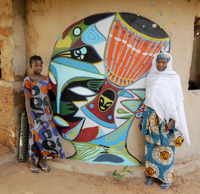Brazilian Rimon dos Santos Guimaraes captured this image of a glorious mural painted on a school in Kubuneh, Gambia, by his friend Noha in June this year. 