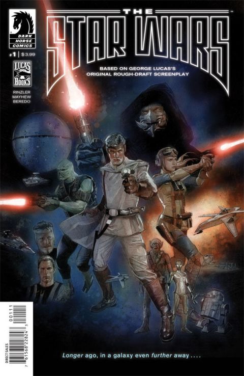 George Lucas' rough draft script, "The Star Wars," is finally being illustrated in full by Dark Horse Comics. The characters of Lucas' original vision vary in big and small ways from the ones we know and love from "Star Wars." For example, Darth Vader wears no helmet here.