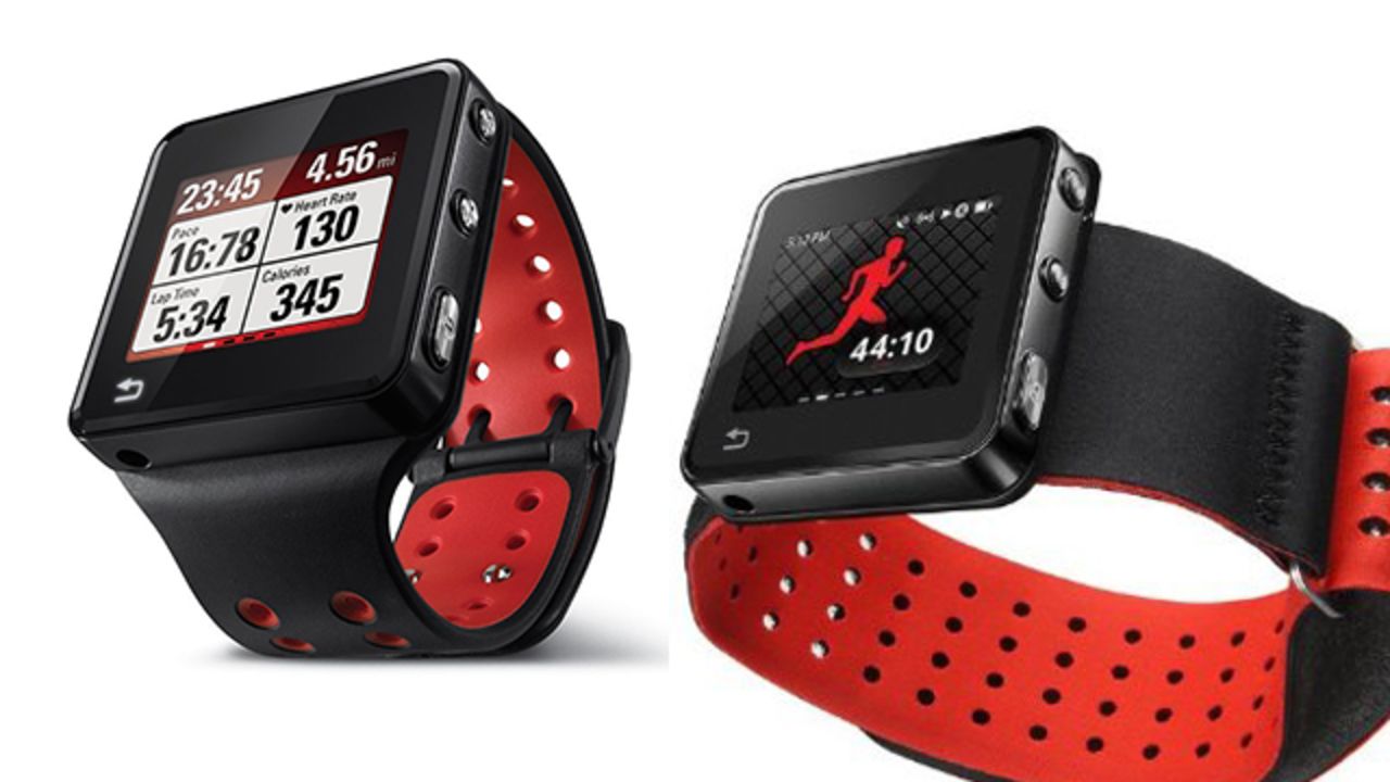 The Motoactv smartwatch is marketed as a fitness tracker. It acts as a heart-rate monitor and pedometer, has GPS and an MP3 player. There are also a number of off-the-wrist mount options, including a handlebar strap, armband and chest strap.  