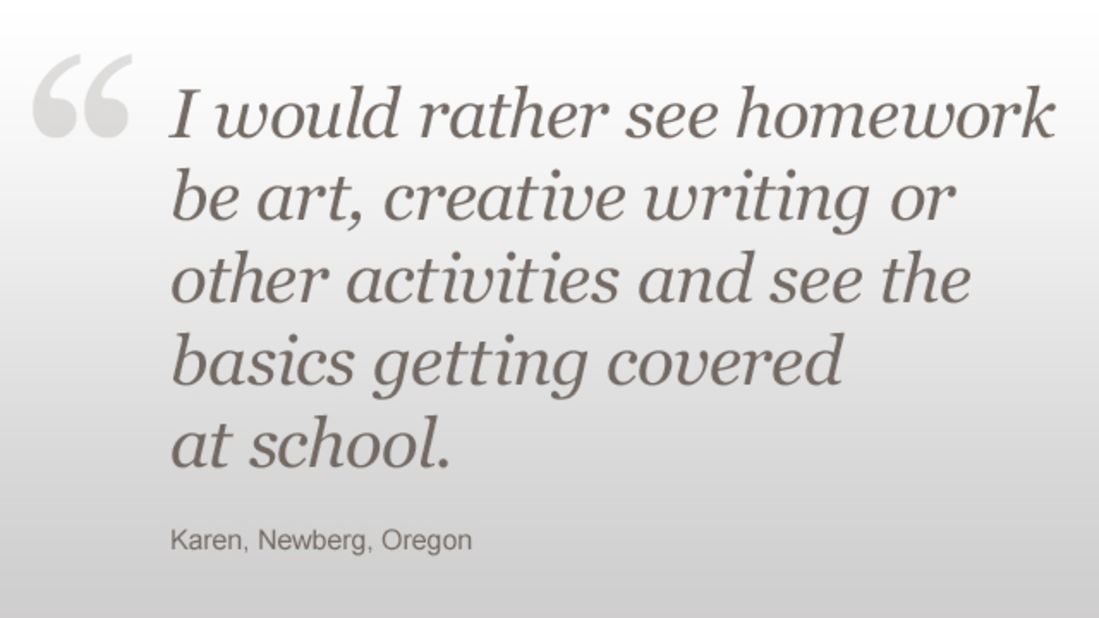 Homework Karen (Newberg, OR) quote