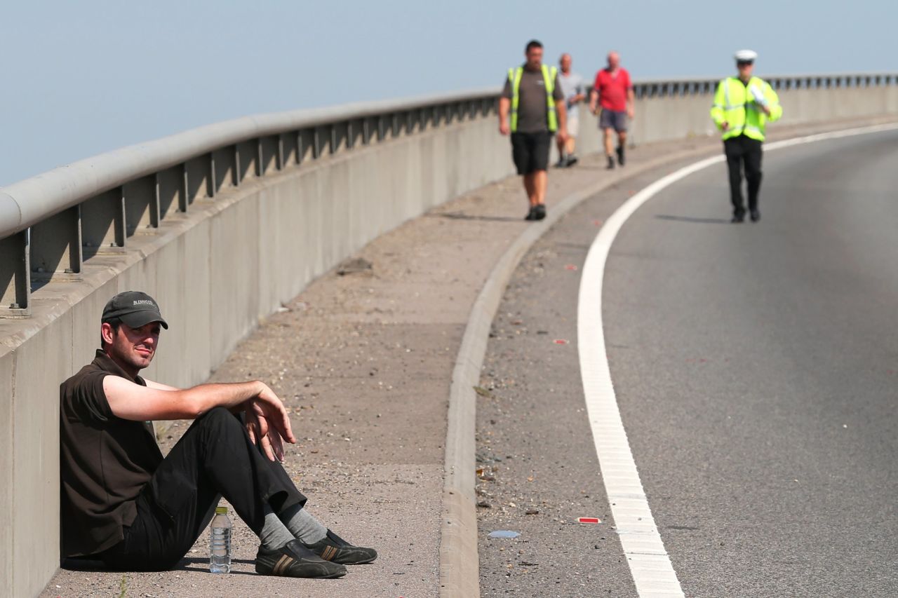 The huge chain-reaction crash took place, reportedly amid thick fog, on the bridge and highway that connect the Isle of Sheppey with mainland Kent.