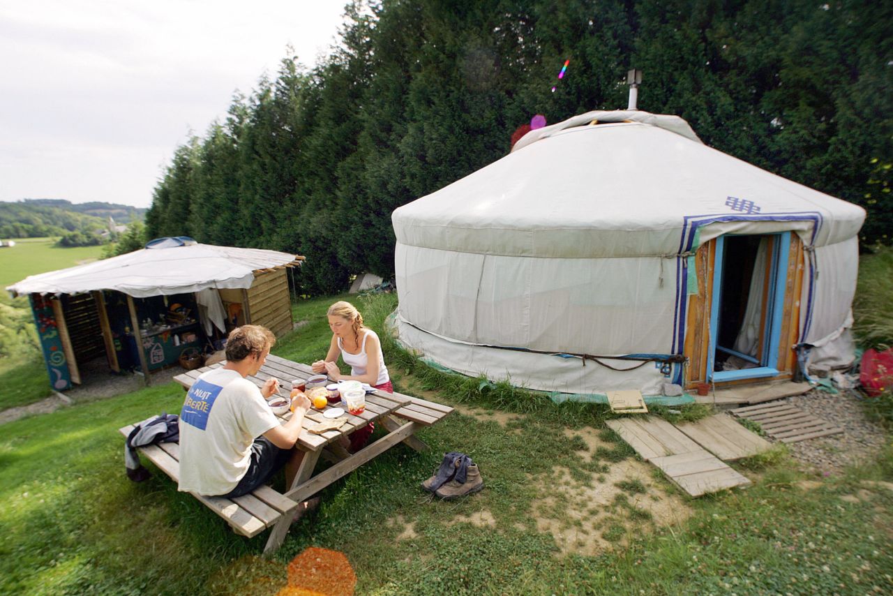"So, babe, how do you like camping in this yurt?" "Jim, I want a divorce."