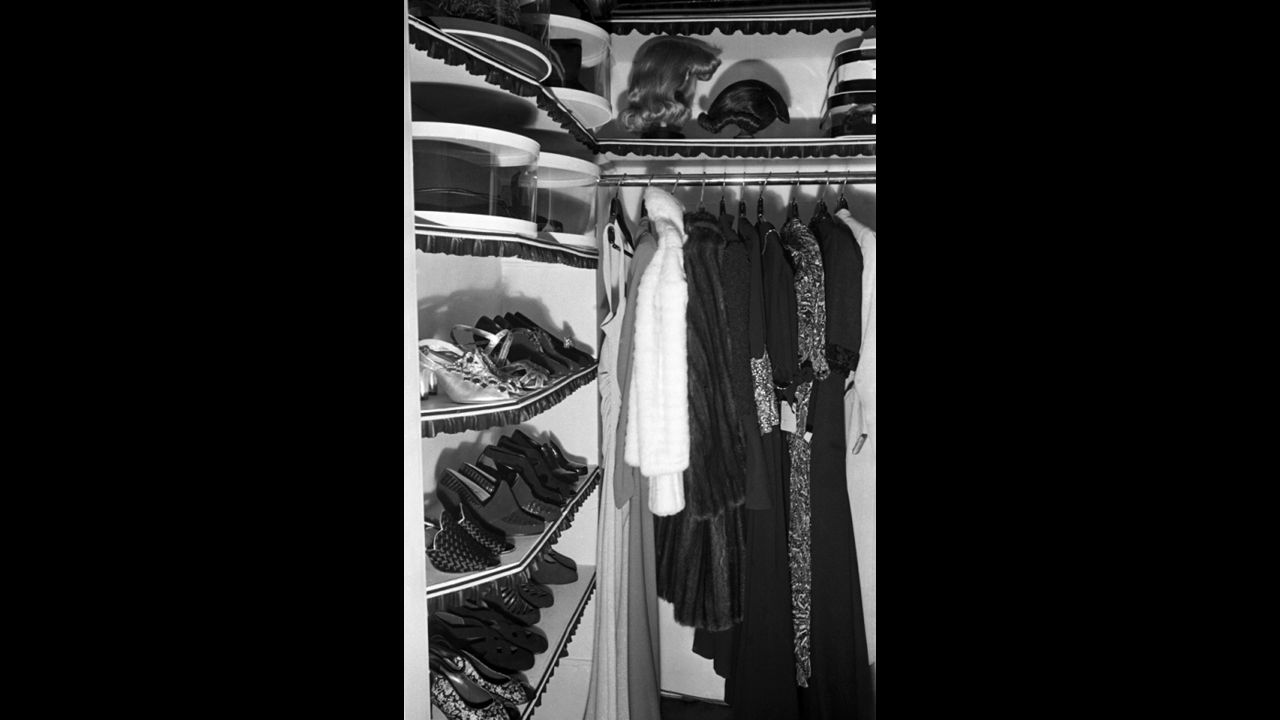 Cynthia's closet is pictured in 1937.