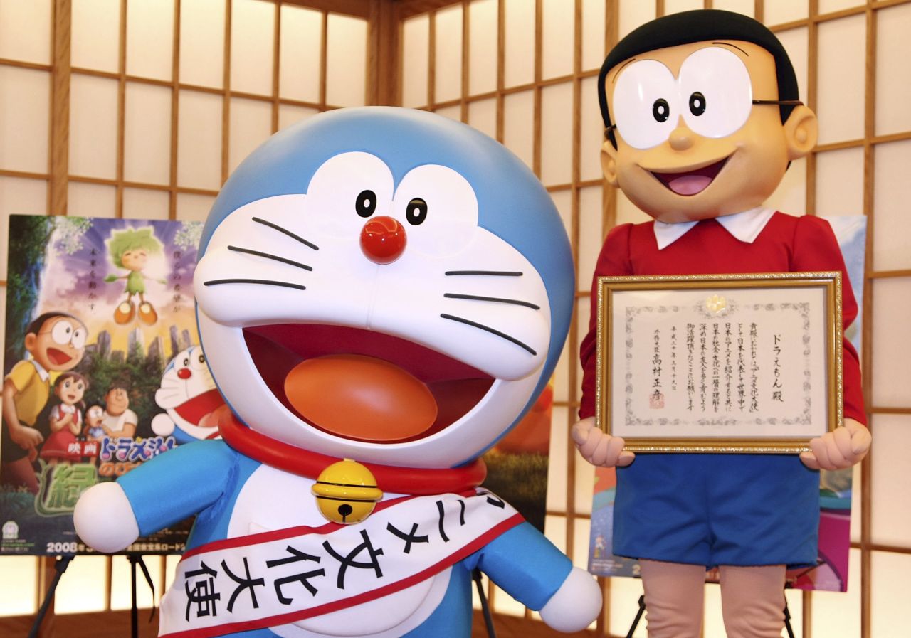 The Tokyo team called up popular Japanese cartoon character Doraemon to act as an ambassador for their Olympic bid.