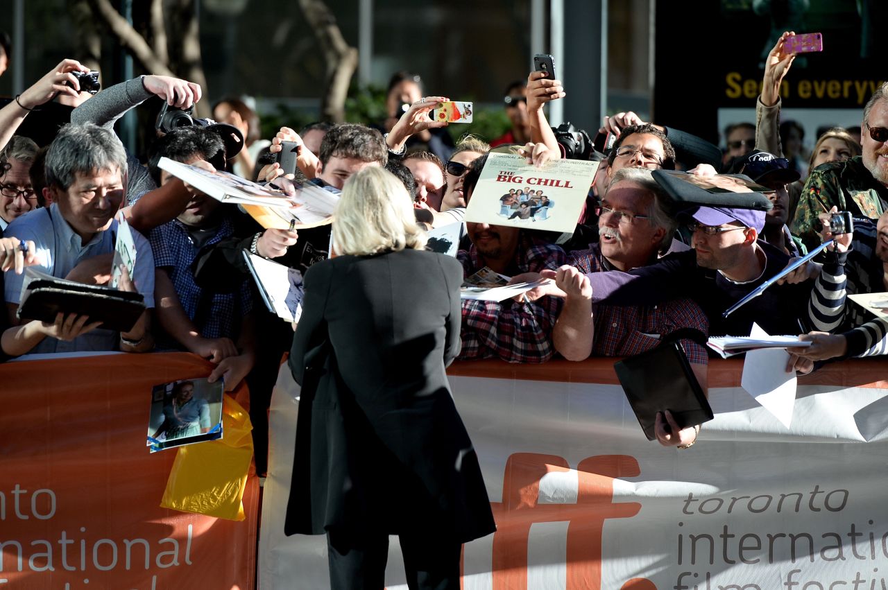 Actress Glenn Close arrives at "The Big Chill" 30th anniversary screening at the Princess of Wales Theatre on September 5.