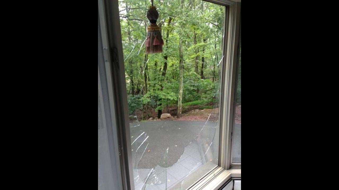 A large turkey unexpectedly arrived at a New Jersey home one morning in August. The giant gobbler trashed the house, doing an estimated $6,000 to $7,000 in damage, shattering windows, cracking walls and leaving the floor littered with feces, broken glass and feathers, according to police. Out this large window, the turkey flew the coop.