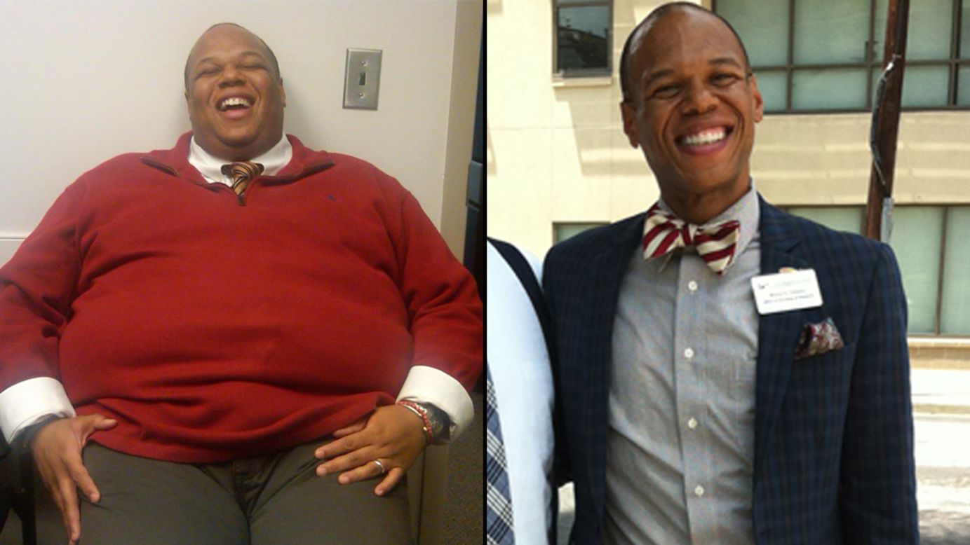 Marlon Gibson went from 405 pounds to 160 pounds by <a href="http://www.cnn.com/2013/09/09/health/weight-loss-marlon-gibson/index.html">following the "three P's."</a> Now he does two 70-minute spinning class back-to-back without breaking (much of) a sweat. 