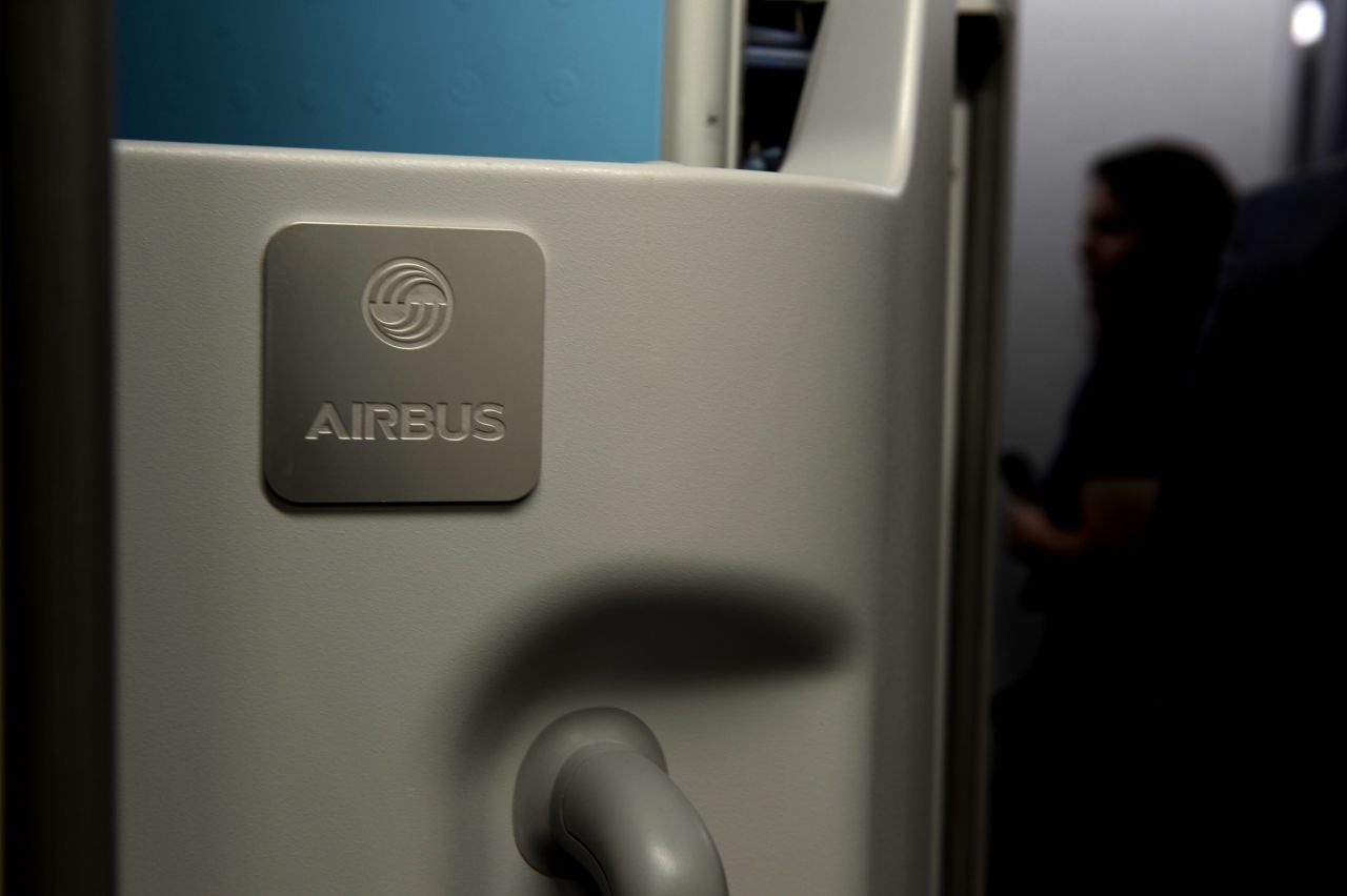 The plane boasts 16 passenger doors.