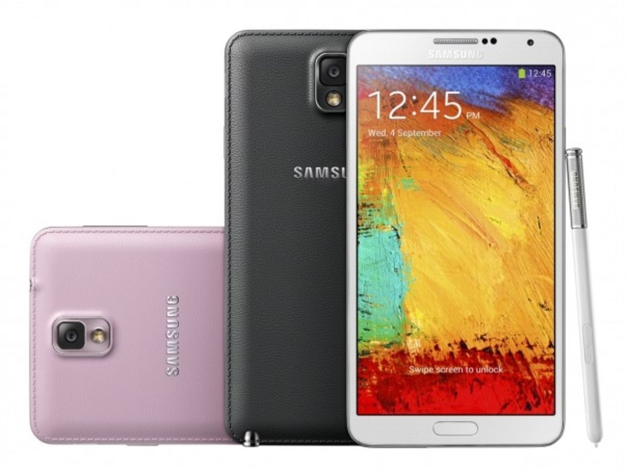The Galaxy Note 3 is the third-generation of the Note "phablet" with a 1920 x 1080 5.7in screen, eight-core processor and a 13MP camera with 3x optical zoom.