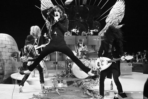 Adding a touch of glam to downtown New York grit, the New York Dolls' raw sound and theatricality proved both influential and divisive: In a Creem magazine survey, they were named both the best and worst new band of 1973. The initial lineup broke up after two albums, though members David Johansen and Sylvain Sylvain reformed the band in the 2000s.