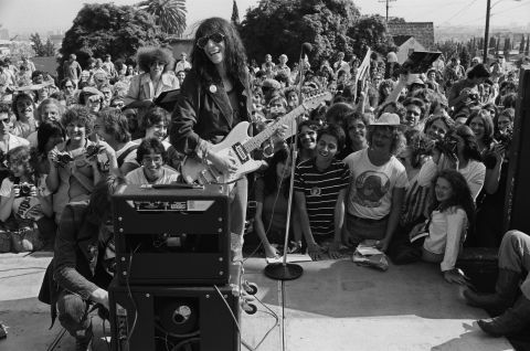 Smith, a poet, teamed with "Nuggets" compiler Lenny Kaye and others to form this New York band, which had early success with the albums "Horses" and "Easter." Smith's androgynous look and defiant attitude influenced both punk and succeeding generations of female musicians.