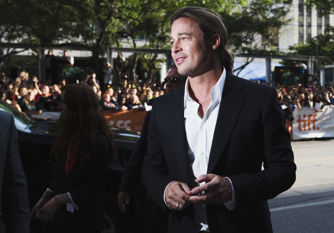 Actor Brad Pitt arrives for the screening of the film "12 Years a Slave" at the film festival on Friday, September 6. 