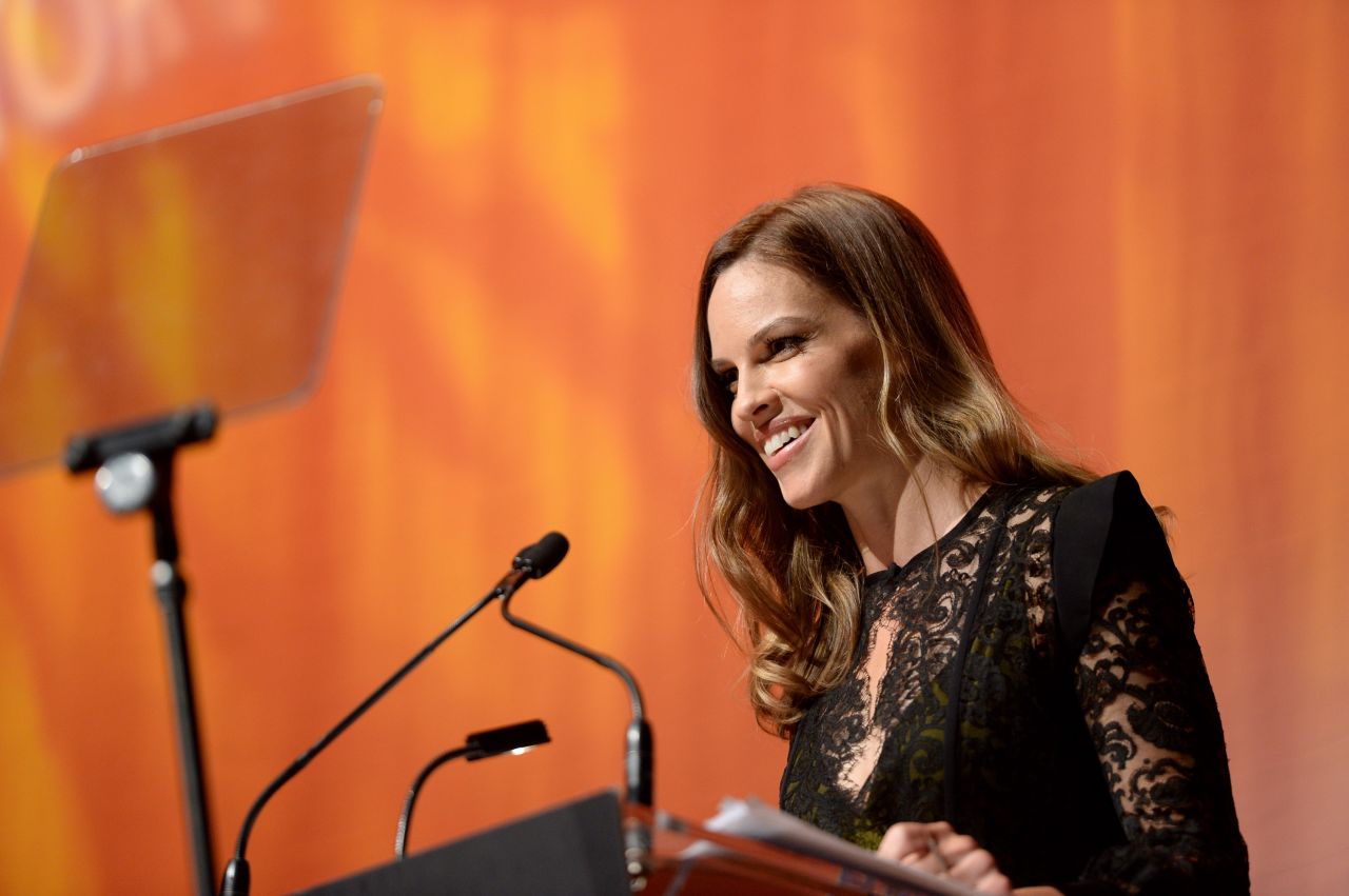 Actress Hilary Swank attends the amfAR Inspiration Gala during the festival on September 8.