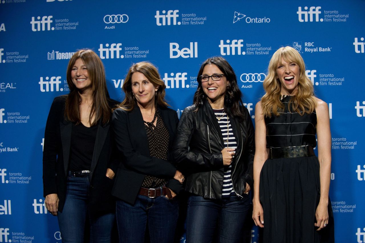 Actress Catherine Keener, from left, director Nicole Holofcener and actresses Julia Louis-Dreyfus and Toni Collette pose for a picture at the photo call for "Enough Said" on September 8.